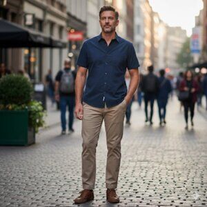 Levi's Pants Men 40x28 Tan/Beige Cotton XX Chino Standard Taper Fit Pants